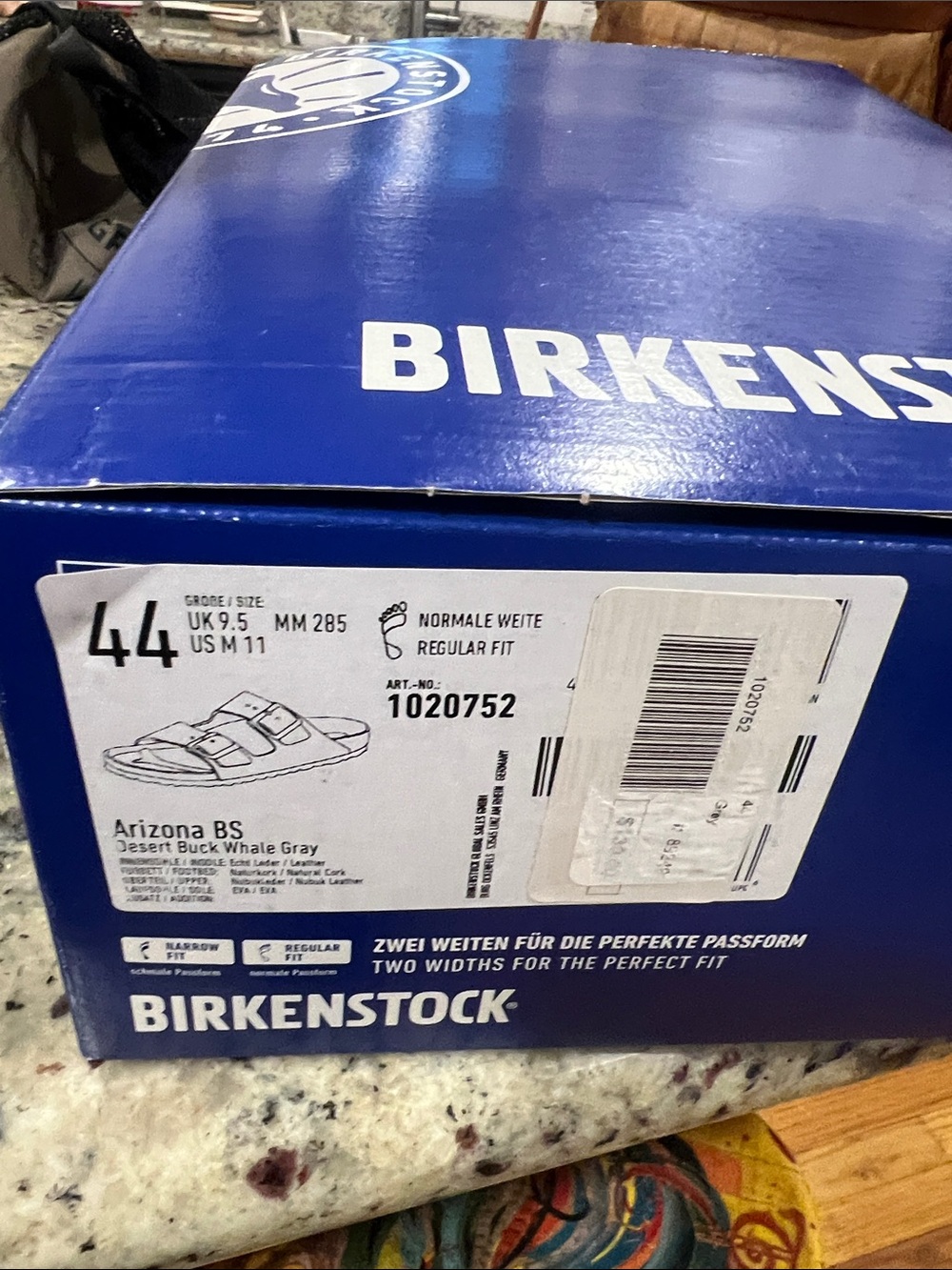 Birkenstock Men's Two-Strap Sandals in Light Gray sizes 44 &45 - Picture 11 of 11